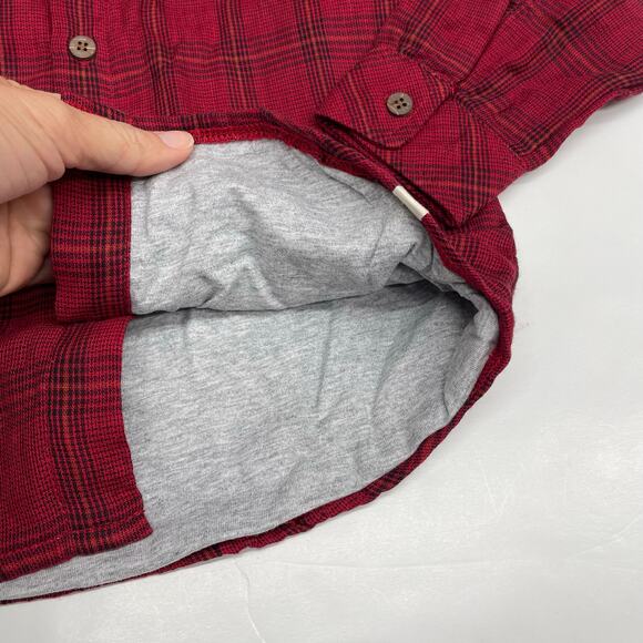 NWT Me & Henry 9/10Y Red & Black Plaid Atwood Lined Button Up - Picture 3 of 5